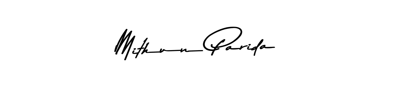Create a beautiful signature design for name Mithun Parida. With this signature (Asem Kandis PERSONAL USE) fonts, you can make a handwritten signature for free. Mithun Parida signature style 9 images and pictures png