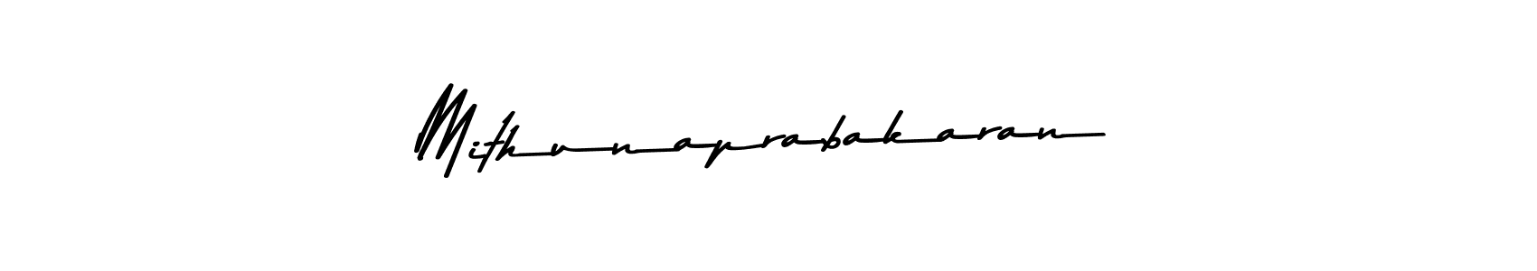 Create a beautiful signature design for name Mithunaprabakaran. With this signature (Asem Kandis PERSONAL USE) fonts, you can make a handwritten signature for free. Mithunaprabakaran signature style 9 images and pictures png