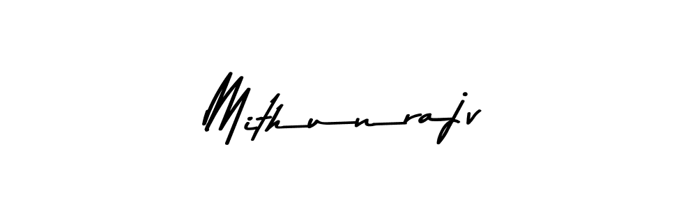 The best way (Asem Kandis PERSONAL USE) to make a short signature is to pick only two or three words in your name. The name Mithunrajv include a total of six letters. For converting this name. Mithunrajv signature style 9 images and pictures png