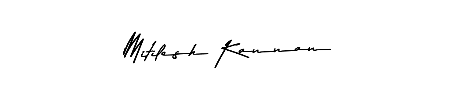 You should practise on your own different ways (Asem Kandis PERSONAL USE) to write your name (Mitilesh Kannan) in signature. don't let someone else do it for you. Mitilesh Kannan signature style 9 images and pictures png