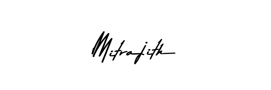 How to make Mitrajith name signature. Use Asem Kandis PERSONAL USE style for creating short signs online. This is the latest handwritten sign. Mitrajith signature style 9 images and pictures png