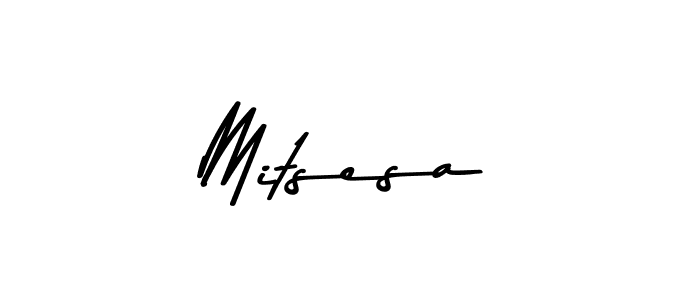 Create a beautiful signature design for name Mitsesa. With this signature (Asem Kandis PERSONAL USE) fonts, you can make a handwritten signature for free. Mitsesa signature style 9 images and pictures png
