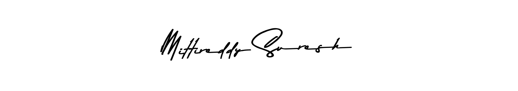 Create a beautiful signature design for name Mittireddy Suresh. With this signature (Asem Kandis PERSONAL USE) fonts, you can make a handwritten signature for free. Mittireddy Suresh signature style 9 images and pictures png
