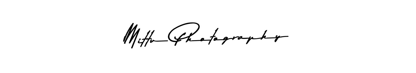 How to make Mittu Photography name signature. Use Asem Kandis PERSONAL USE style for creating short signs online. This is the latest handwritten sign. Mittu Photography signature style 9 images and pictures png