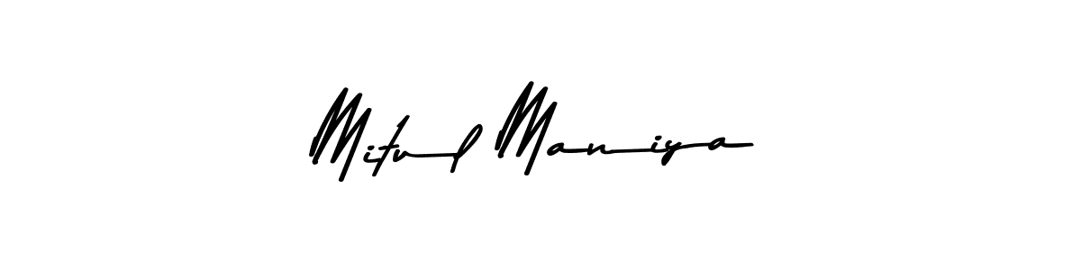 This is the best signature style for the Mitul Maniya name. Also you like these signature font (Asem Kandis PERSONAL USE). Mix name signature. Mitul Maniya signature style 9 images and pictures png