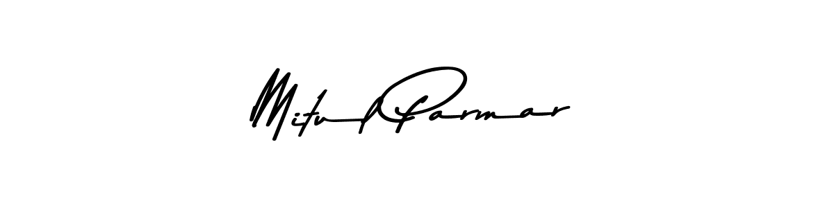 Use a signature maker to create a handwritten signature online. With this signature software, you can design (Asem Kandis PERSONAL USE) your own signature for name Mitul Parmar. Mitul Parmar signature style 9 images and pictures png