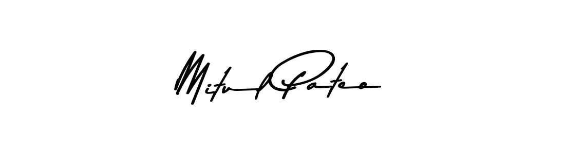 Create a beautiful signature design for name Mitul Pateo. With this signature (Asem Kandis PERSONAL USE) fonts, you can make a handwritten signature for free. Mitul Pateo signature style 9 images and pictures png