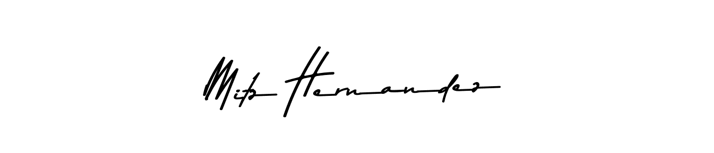 Create a beautiful signature design for name Mitz Hernandez. With this signature (Asem Kandis PERSONAL USE) fonts, you can make a handwritten signature for free. Mitz Hernandez signature style 9 images and pictures png