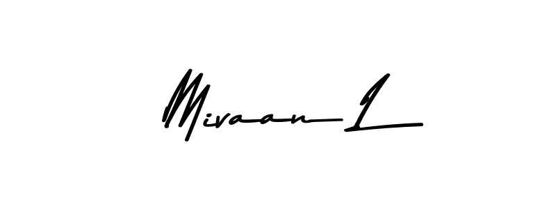 Also You can easily find your signature by using the search form. We will create Mivaan L name handwritten signature images for you free of cost using Asem Kandis PERSONAL USE sign style. Mivaan L signature style 9 images and pictures png