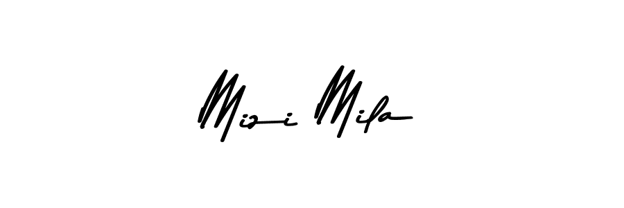 Create a beautiful signature design for name Mizi Mila. With this signature (Asem Kandis PERSONAL USE) fonts, you can make a handwritten signature for free. Mizi Mila signature style 9 images and pictures png