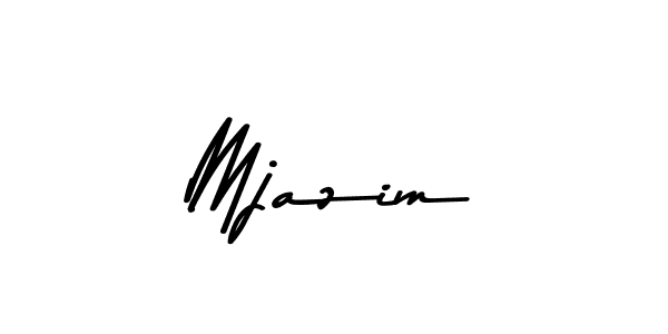 How to make Mjazim name signature. Use Asem Kandis PERSONAL USE style for creating short signs online. This is the latest handwritten sign. Mjazim signature style 9 images and pictures png