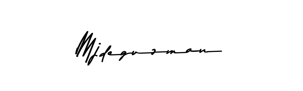 How to make Mjdeguzman name signature. Use Asem Kandis PERSONAL USE style for creating short signs online. This is the latest handwritten sign. Mjdeguzman signature style 9 images and pictures png