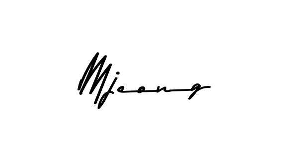 Design your own signature with our free online signature maker. With this signature software, you can create a handwritten (Asem Kandis PERSONAL USE) signature for name Mjeong. Mjeong signature style 9 images and pictures png