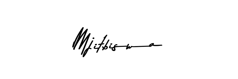 Design your own signature with our free online signature maker. With this signature software, you can create a handwritten (Asem Kandis PERSONAL USE) signature for name Mjitbiswa. Mjitbiswa signature style 9 images and pictures png