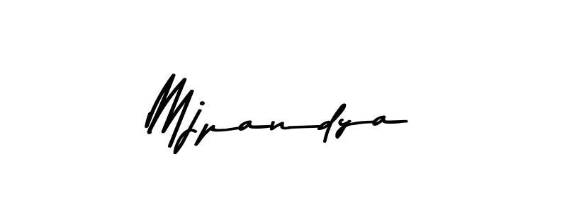 How to make Mjpandya name signature. Use Asem Kandis PERSONAL USE style for creating short signs online. This is the latest handwritten sign. Mjpandya signature style 9 images and pictures png