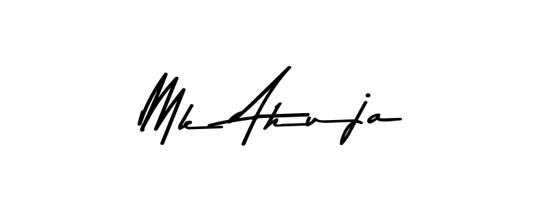 How to make Mk Ahuja name signature. Use Asem Kandis PERSONAL USE style for creating short signs online. This is the latest handwritten sign. Mk Ahuja signature style 9 images and pictures png