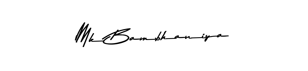 Mk Bambhaniya stylish signature style. Best Handwritten Sign (Asem Kandis PERSONAL USE) for my name. Handwritten Signature Collection Ideas for my name Mk Bambhaniya. Mk Bambhaniya signature style 9 images and pictures png