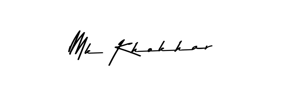 Mk Khokhar stylish signature style. Best Handwritten Sign (Asem Kandis PERSONAL USE) for my name. Handwritten Signature Collection Ideas for my name Mk Khokhar. Mk Khokhar signature style 9 images and pictures png