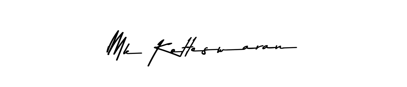 Create a beautiful signature design for name Mk Kotteswaran. With this signature (Asem Kandis PERSONAL USE) fonts, you can make a handwritten signature for free. Mk Kotteswaran signature style 9 images and pictures png