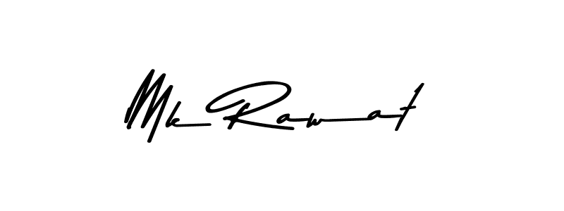 Create a beautiful signature design for name Mk Rawat. With this signature (Asem Kandis PERSONAL USE) fonts, you can make a handwritten signature for free. Mk Rawat signature style 9 images and pictures png