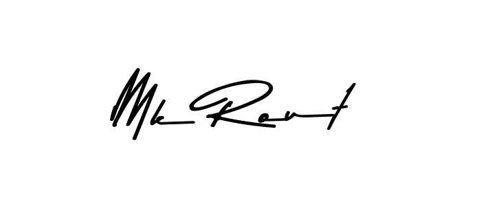 How to make Mk Rout name signature. Use Asem Kandis PERSONAL USE style for creating short signs online. This is the latest handwritten sign. Mk Rout signature style 9 images and pictures png