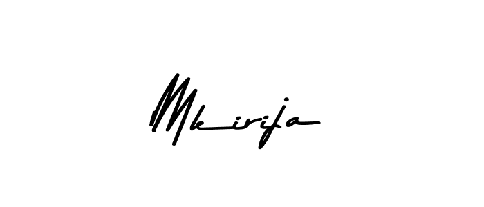 Design your own signature with our free online signature maker. With this signature software, you can create a handwritten (Asem Kandis PERSONAL USE) signature for name Mkirija. Mkirija signature style 9 images and pictures png