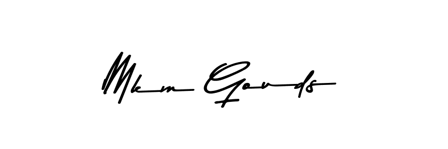 Make a beautiful signature design for name Mkm Gouds. With this signature (Asem Kandis PERSONAL USE) style, you can create a handwritten signature for free. Mkm Gouds signature style 9 images and pictures png