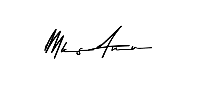 Make a beautiful signature design for name Mks Anu. With this signature (Asem Kandis PERSONAL USE) style, you can create a handwritten signature for free. Mks Anu signature style 9 images and pictures png