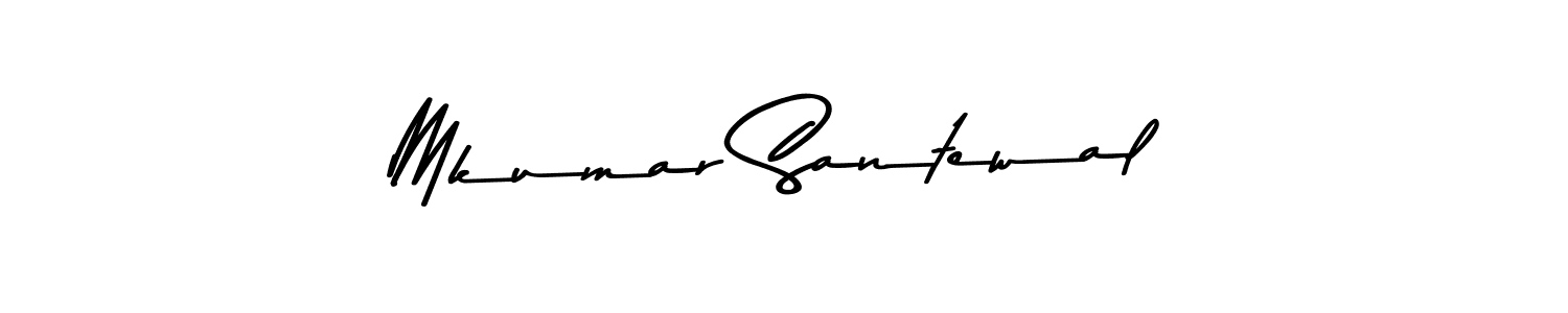 How to make Mkumar Santewal signature? Asem Kandis PERSONAL USE is a professional autograph style. Create handwritten signature for Mkumar Santewal name. Mkumar Santewal signature style 9 images and pictures png
