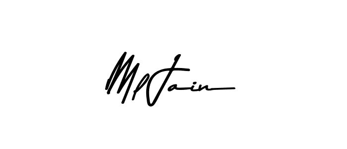 Use a signature maker to create a handwritten signature online. With this signature software, you can design (Asem Kandis PERSONAL USE) your own signature for name Ml Jain. Ml Jain signature style 9 images and pictures png