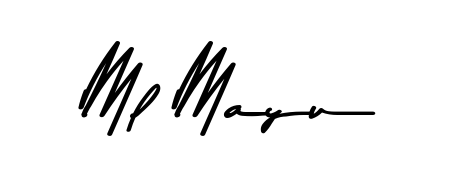 Give your name Ml Mayu an exquisite flair with the Asem Kandis PERSONAL USE script font. Ideal for contracts, resumes, and formal letterheads. Ml Mayu signature style 9 images and pictures png