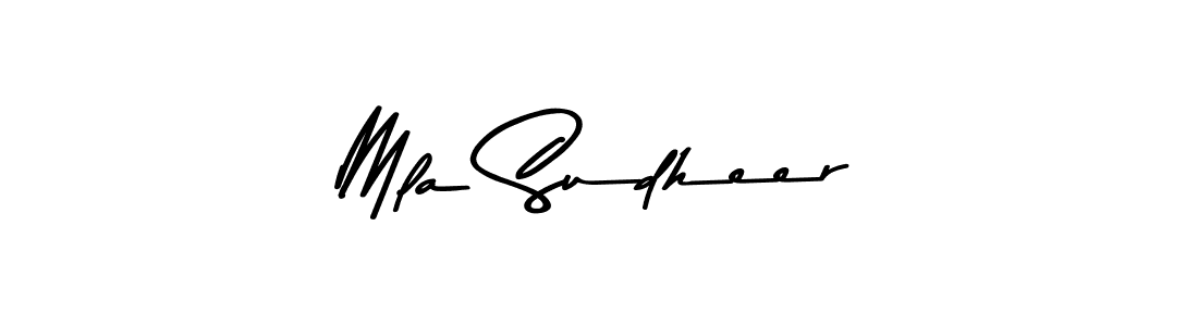 Use a signature maker to create a handwritten signature online. With this signature software, you can design (Asem Kandis PERSONAL USE) your own signature for name Mla Sudheer. Mla Sudheer signature style 9 images and pictures png