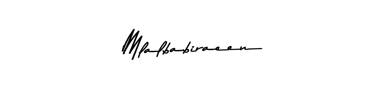 Use a signature maker to create a handwritten signature online. With this signature software, you can design (Asem Kandis PERSONAL USE) your own signature for name Mlalbabiraeen. Mlalbabiraeen signature style 9 images and pictures png