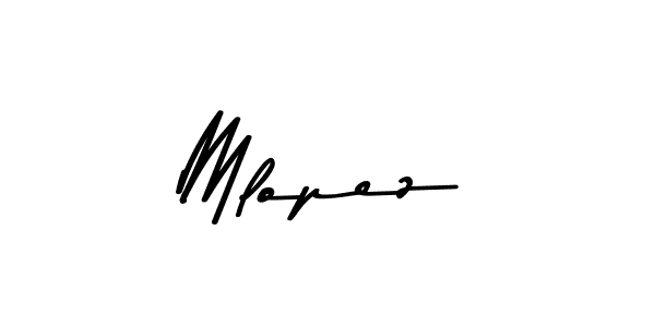 How to make Mlopez name signature. Use Asem Kandis PERSONAL USE style for creating short signs online. This is the latest handwritten sign. Mlopez signature style 9 images and pictures png