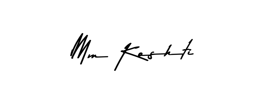 How to make Mm Koshti signature? Asem Kandis PERSONAL USE is a professional autograph style. Create handwritten signature for Mm Koshti name. Mm Koshti signature style 9 images and pictures png