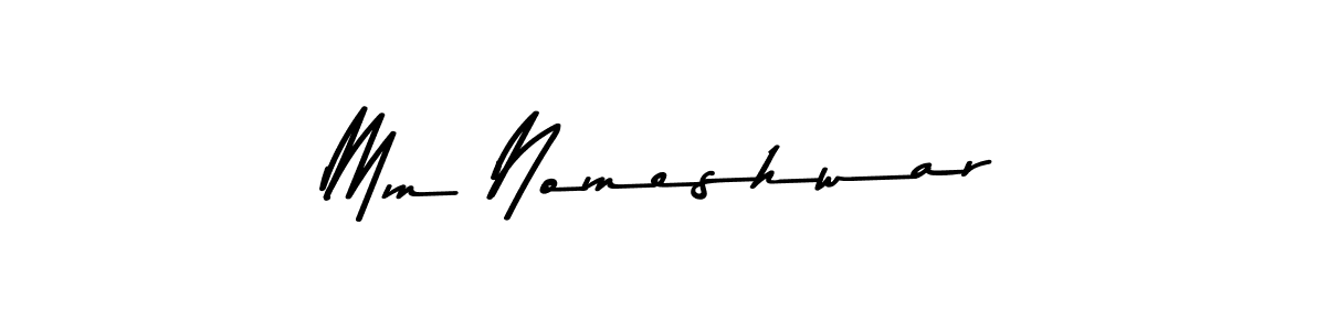 Also You can easily find your signature by using the search form. We will create Mm Nomeshwar name handwritten signature images for you free of cost using Asem Kandis PERSONAL USE sign style. Mm Nomeshwar signature style 9 images and pictures png