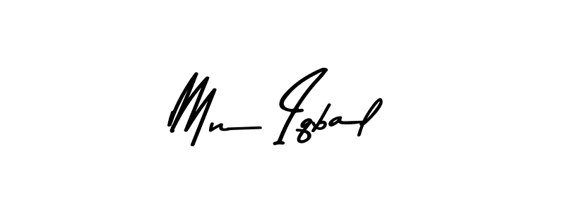 Design your own signature with our free online signature maker. With this signature software, you can create a handwritten (Asem Kandis PERSONAL USE) signature for name Mn Iqbal. Mn Iqbal signature style 9 images and pictures png