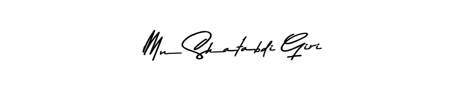 Design your own signature with our free online signature maker. With this signature software, you can create a handwritten (Asem Kandis PERSONAL USE) signature for name Mn Shatabdi Giri. Mn Shatabdi Giri signature style 9 images and pictures png