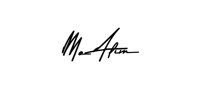 How to make Mo Alim name signature. Use Asem Kandis PERSONAL USE style for creating short signs online. This is the latest handwritten sign. Mo Alim signature style 9 images and pictures png