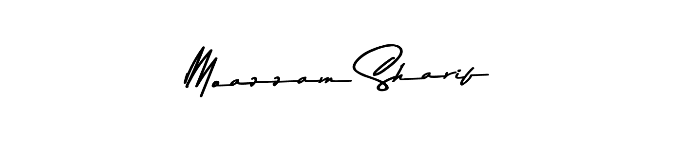 This is the best signature style for the Moazzam Sharif name. Also you like these signature font (Asem Kandis PERSONAL USE). Mix name signature. Moazzam Sharif signature style 9 images and pictures png