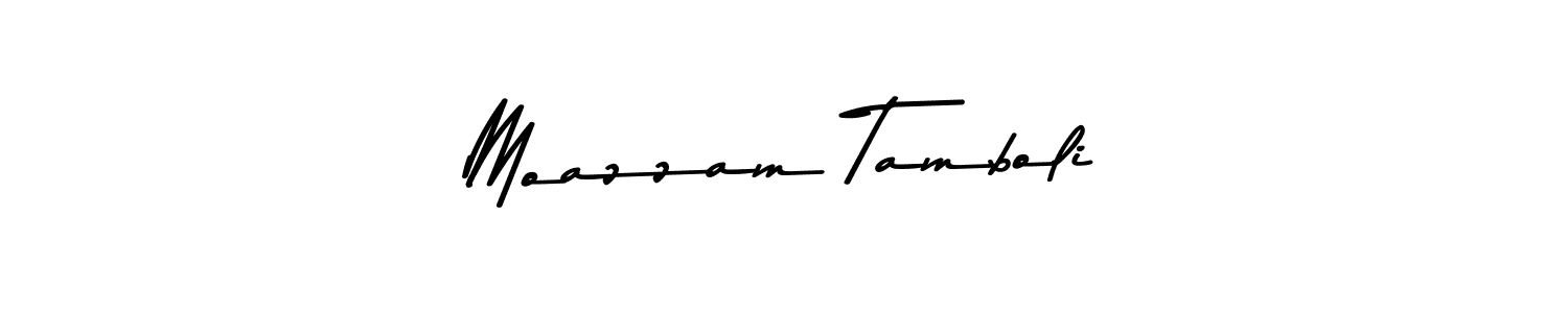 Design your own signature with our free online signature maker. With this signature software, you can create a handwritten (Asem Kandis PERSONAL USE) signature for name Moazzam Tamboli. Moazzam Tamboli signature style 9 images and pictures png