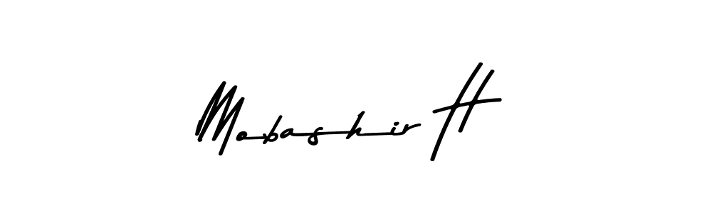 Create a beautiful signature design for name Mobashir H. With this signature (Asem Kandis PERSONAL USE) fonts, you can make a handwritten signature for free. Mobashir H signature style 9 images and pictures png