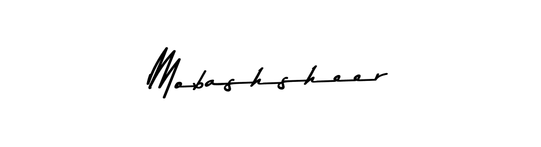 How to make Mobashsheer name signature. Use Asem Kandis PERSONAL USE style for creating short signs online. This is the latest handwritten sign. Mobashsheer signature style 9 images and pictures png