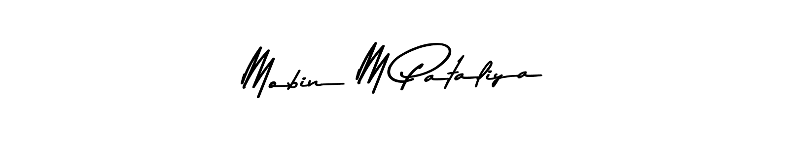 Similarly Asem Kandis PERSONAL USE is the best handwritten signature design. Signature creator online .You can use it as an online autograph creator for name Mobin M Pataliya. Mobin M Pataliya signature style 9 images and pictures png