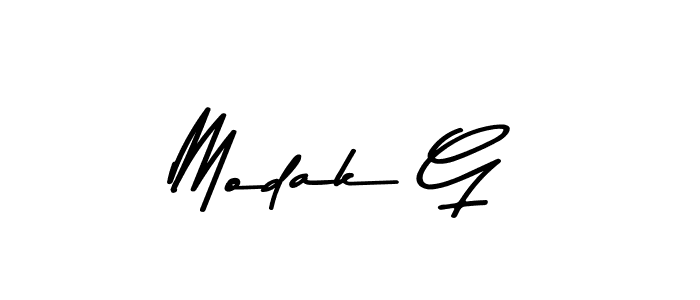 Similarly Asem Kandis PERSONAL USE is the best handwritten signature design. Signature creator online .You can use it as an online autograph creator for name Modak G. Modak G signature style 9 images and pictures png