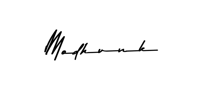Design your own signature with our free online signature maker. With this signature software, you can create a handwritten (Asem Kandis PERSONAL USE) signature for name Modhunk. Modhunk signature style 9 images and pictures png