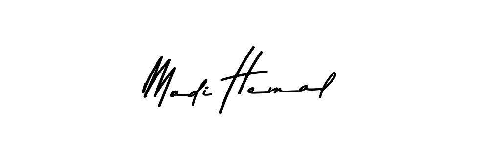 Make a beautiful signature design for name Modi Hemal. With this signature (Asem Kandis PERSONAL USE) style, you can create a handwritten signature for free. Modi Hemal signature style 9 images and pictures png