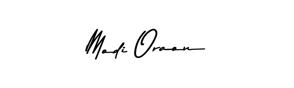 How to make Modi Oraon name signature. Use Asem Kandis PERSONAL USE style for creating short signs online. This is the latest handwritten sign. Modi Oraon signature style 9 images and pictures png