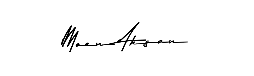 if you are searching for the best signature style for your name Moen Ahsan. so please give up your signature search. here we have designed multiple signature styles  using Asem Kandis PERSONAL USE. Moen Ahsan signature style 9 images and pictures png