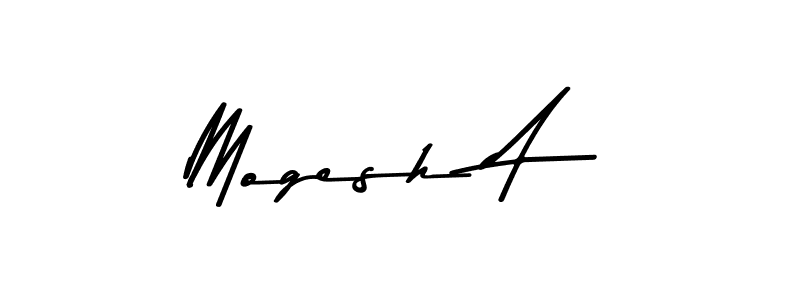 Use a signature maker to create a handwritten signature online. With this signature software, you can design (Asem Kandis PERSONAL USE) your own signature for name Mogesh A. Mogesh A signature style 9 images and pictures png